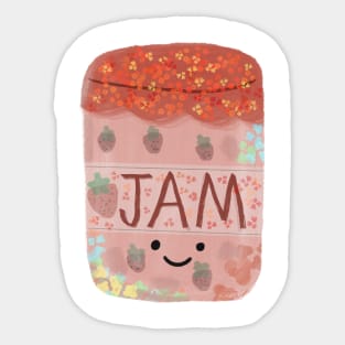 Cute strawberry floral jam Sticker